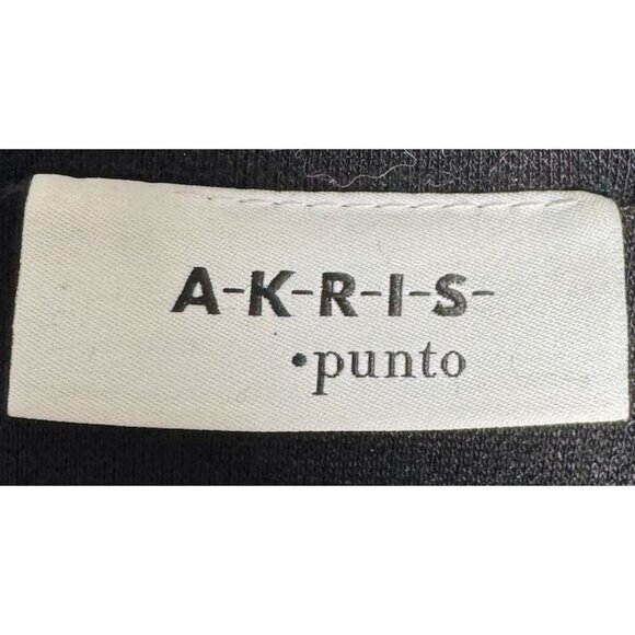 Akris Punto Women’s Hoodie Size 4 Gray Black Colorblock Half Zip Super Soft - Picture 4 of 6